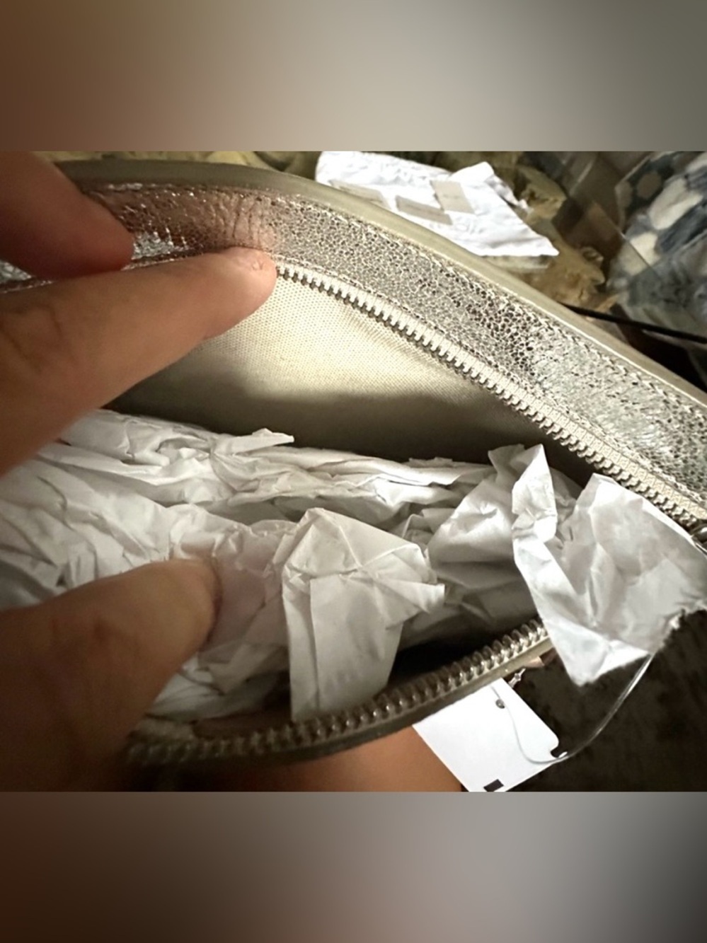 SOLD OUT Jimmy Choo Star Stud Metallic Leather Clutch NWT - Picture 7 of 13